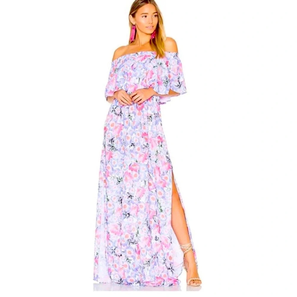 SHOW‎ ME YOUR MUMU Hacienda Cottagecore Maxi Dress Bohemian Floral Size Small